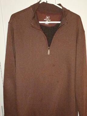 George Men's Brown Half-Zip Sweater